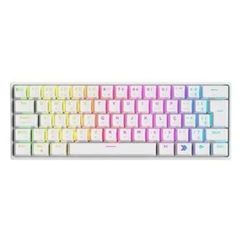 Teclado Mecânico Gamer KBM! GAMING TG600 Branco 60% e ABNT2 RGB Switch Gateron Brown - KGTG600BRMA