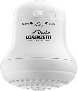 Lorenzetti Chuveiro Elétrico Branco Maxi Ducha, 5500W 110V