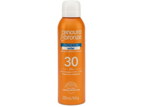 Protetor Solar Aerossol Cenoura E Bronze Fps30 200Ml Cenoura E Bronze