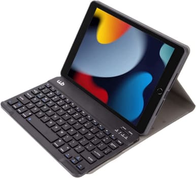 Capa com Teclado para Ipad 7 ao 9ª Gen Couro Preto 10.2" Polegadas - Webookers WB