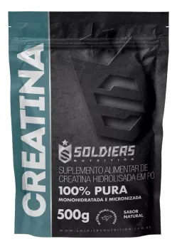 Creatina Monohidratada 100% Pura Importada 500g - Soldiers Nutrition