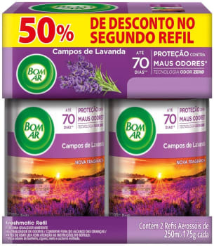 Kit 2 Refis para Spray Automático Freshmatic Lavanda Air Wick - 250ml Cada