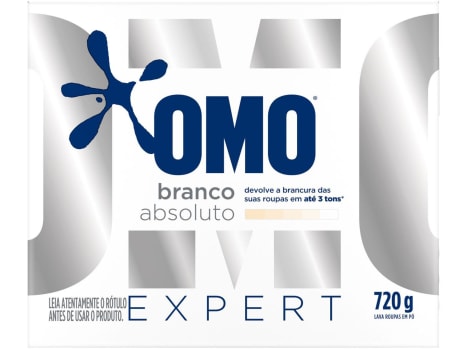 Sabão Em Pó Omo Branco Absoluto Expert Sem Perfume - 720g