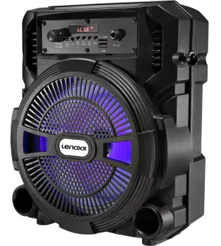 Caixa De Som Amplificada Bluetooth Ca80 120w Lenoxx Cor Preto 110v/220v