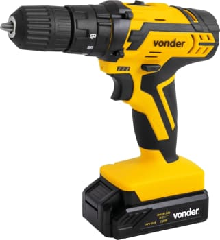 Vonder Furadeira Parafusadeira Impacto 3 * 8 12V A Bateria AMARELO/PRETO