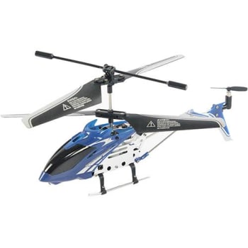 Mini Helicóptero 3,5 Canais Azul com Controle Remoto - brink+