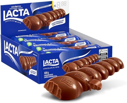 Chocolate Lacta Ao Leite Caixa Com 12 Unidades De 34g