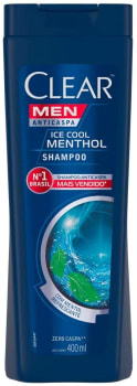 Shampoo Clear Anticaspa Men Ice Cool Menthol 400ml