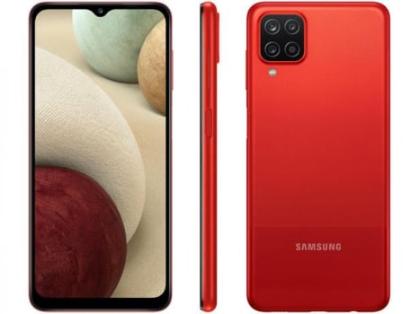 Smartphone Samsung Galaxy A12 64GB Vermelho 4G - Octa-Core 4GB RAM 6,5” Câm. Quádrupla + Selfie 8MP - Magazine Ofertaesperta