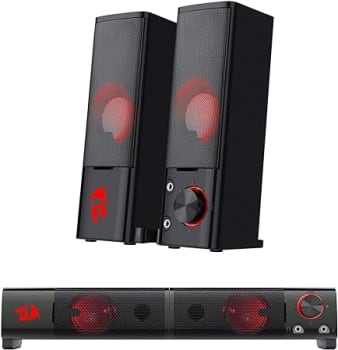 Caixas de Som e Soundbar Redragon Orpheus GS550 Estéreo 2.0 com LEDs Preto