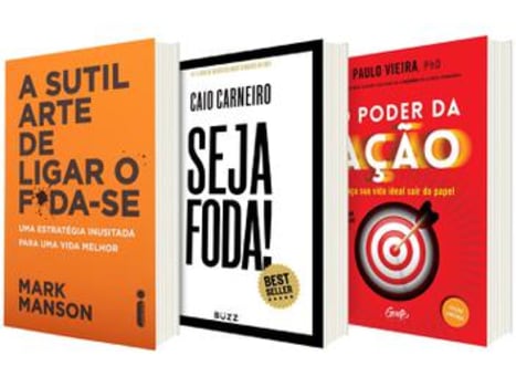 Kit Livros A Sutil Arte de Ligar o F*da-se - Seja Foda! + O Poder da Ação - Magazine Ofertaesperta