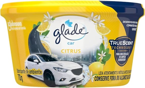 10 Unidades Glade Aromatizador Gel Car Citrus 70g