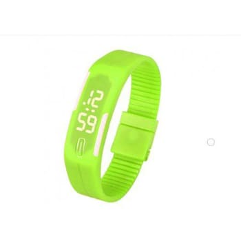 Relógio Led Digital Sport Bracelete Pulseira Silicone - Verde