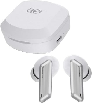 AER by Geonav Fone de Ouvido TWS Aerlive, Bluetooth, Autonomia 4,5* horas, Microfone, Estojo carregador, AER12WT, Branco