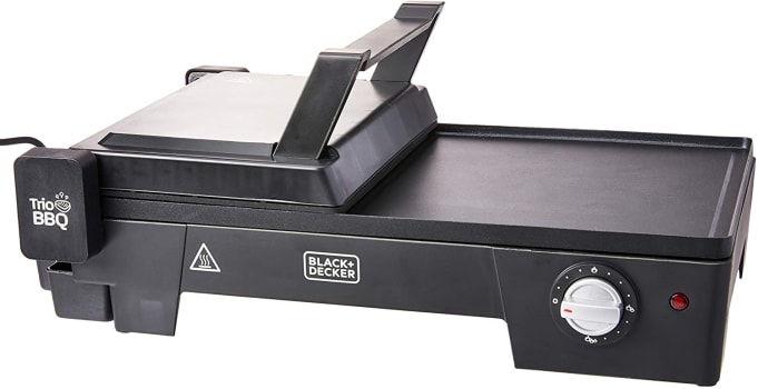 Black+Decker G2200 Grill Elétrico 3 em 1, com Abertura 180°, Preto