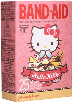 Curativos Adesivos Hello Kitty BandAid 25 Unidades