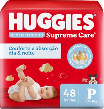 Huggies Supreme Care P - Fralda infantil, 48 unidades