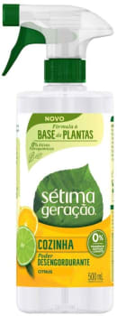 3 Unidades - Limpador Natural para Cozinha Citrus Limpeza Poderosa com Ingredientes à Base de Plantas Sétima Geração - 500ml