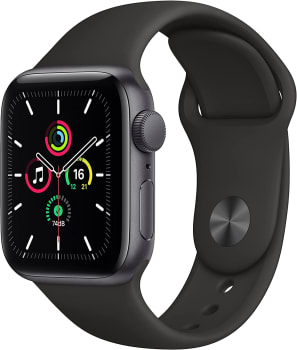  Apple Watch SE (GPS), Caixa em alumínio cinzento sideral de 40 mm com Pulseira esportiva meia-noite 