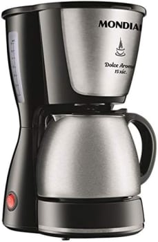 Cafeteira Elétrica Dolce Arome, Mondial, Preto/Inox, 550W, 110V - C-34 JI 15X