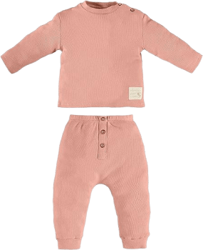 Tam. P — Conjunto Nature Infantil Unissex com Camiseta e Calça em Ribana Up Baby