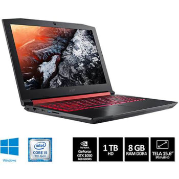 Notebook Acer Aspire Nitro 5 AN515-51-50U2 Intel Core i5 8GB 1TB HD GeForce GTX 1050 4GB Windows 10 15,6'