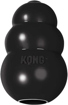 Brinquedo Mordedor com Dispenser Para Petisco Preto Kong Extreme Grande Kong para Cães