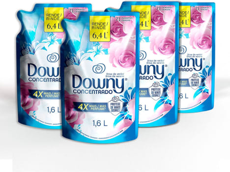 Kit Amaciante Concentrado Downy Brisa de Verão - 4 sachês com 1 - 6 L cada - total 6 - 4 L