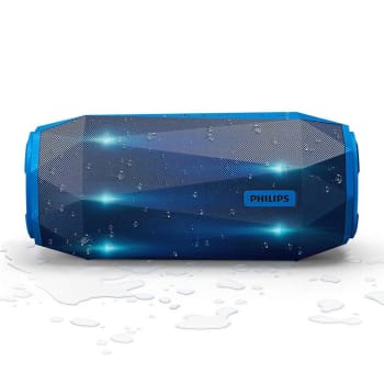 Caixa de Som Portátil Philips ShoqBox SB500A com Bluetooth e Luz de LED - Azul