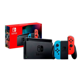 Console Nintendo Switch 32GB com JoyCon Azul e Vermelho Neon V2 HBDSKABH1 - Console Nintendo Switch - Magazine Ofertaesperta