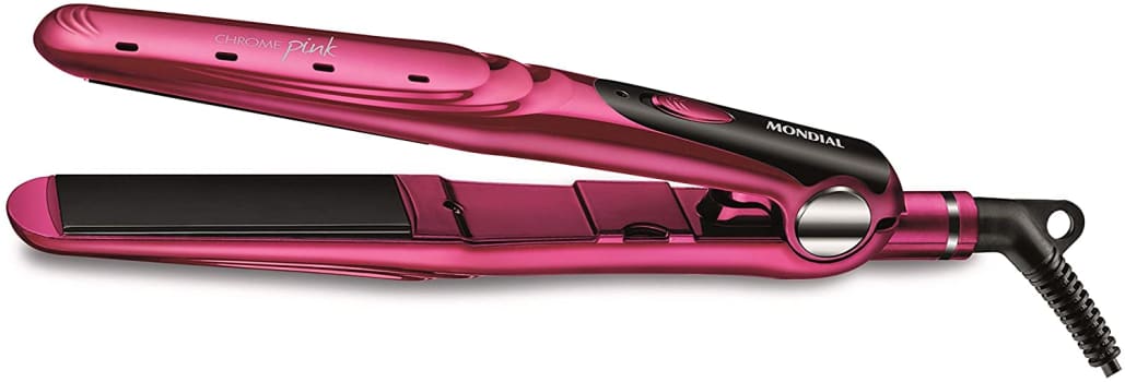 Prancha Alisadora Mondial, Chrome Pink, Bivolt - P-19