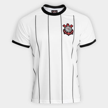 Camisa Corinthians Fenomenal - Edição Limitada Torcedor C/Patch Masculina - Branco e Preto