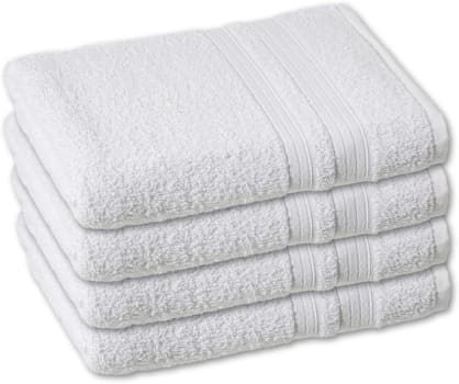 4 Und Toalhas Banho Hotelaria LAUNE HAUS Soft Max Toque Delicado e Volume Acentuado 100% Algodão (Branco)