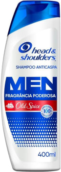 Head & Shoulders Shampoo Anticaspa Fragrância Poderosa Old Spice 400 ml