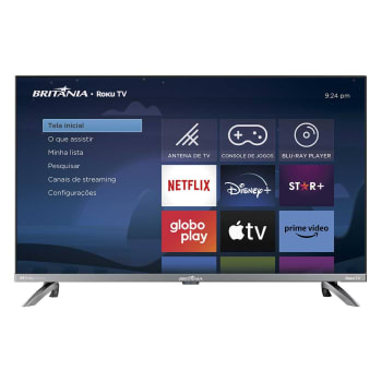 Smart TV Britânia 32 Polegadas BTV32G7PR2CSGBLH HD LED Dolby Áudio Roku TV