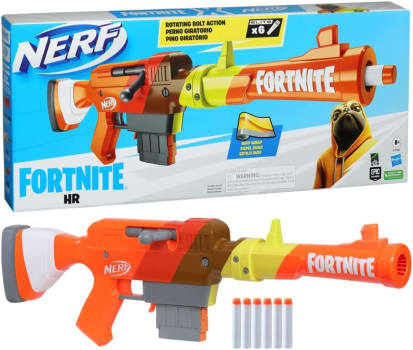 Nerf, Lançador Réplica Fortnite Hr, Laranja e Amarelo