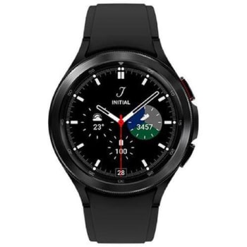 Galaxy Watch4 Classic BT 42mm Samsung Preto com 1,2", Pulseira de FKM, Wi-Fi, Bluetooth e 16GB - Magazine Ofertaesperta