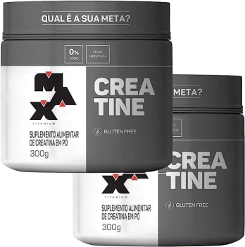 Kit 2 Unidades Creatina Ganho De Massa Força Resistência 300g - Max Titanium