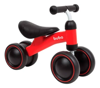 Bicicleta De Equilíbrio Infantil Sem Pedal Vermelho Buba