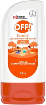 OFF! Family, Loção Repelente de Mosquitos e Insetos, Nova Embalagem, Proteção por até 4h, Testado dermatologicamente, 100ml