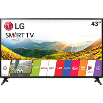 Smart TV LED 43" LG 43lj5500 Full HD com Conversor Digital Wi-Fi integrado 1 USB 2 HDMI  Com Webos 3.5 Sistema de Som Virtual Surround Plus (Cód. 132126406)