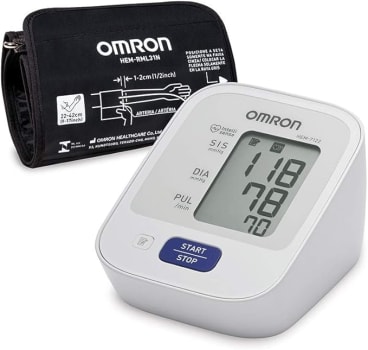 OMRON Monitor de Pressão Arterial de Braço Control+ Hem-7122, Branco