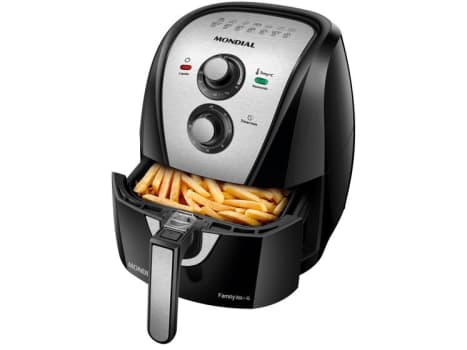 Fritadeira Elétrica sem Óleo/Air Fryer Mondial Family AFN-40-BI Preto 4L com Timer - Fritadeira sem Óleo / Air Fryer - Magazine 