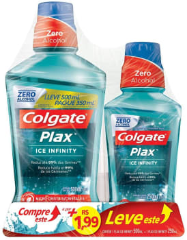 2 Unidades - Enxaguante Bucal Colgate Plax Ice Infinity 750Ml