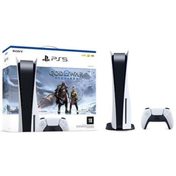 Console PS5+God Of War Ragnarok 825GB SSD Branco CFI-1214A01X - Bivolt