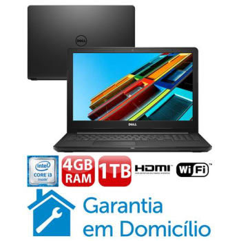 Notebook Dell Core i3-6006U 4GB 1TB Tela 15.6” Linux Inspiron I15-3567-D10P