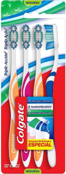 2 Kits Escova Dental Colgate Tripla Ação - 8 Unidades