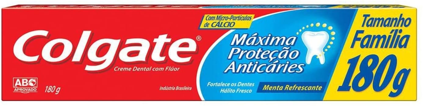 3 Unidades - Creme Dental Colgate Máxima Proteção Anticáries 180G Promo Tamanho Família 180g