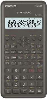  Casio CALCULADORA CIENTIFICA 240 FUNCOES FX-82MS-2-S4-DH PRETA, Preto 