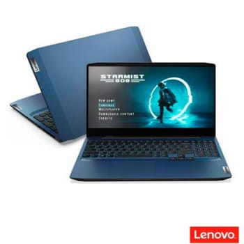 Notebook Lenovo, Intel® Core™ i7 10750H, 8GB, 512GB SSD, 15,6", GTX1650, Ideapad Gaming 3i, Chameleon Blue - 82CG0005BR